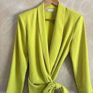 Zara Wrap Waist Blazer sz M